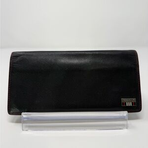 Burberry Black Label Black and Red Leather Wallet EUC